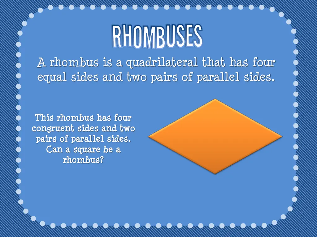 rhombuses rhombuses