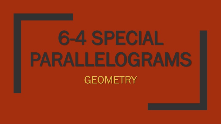 6 6 4 special 4 special parallelograms