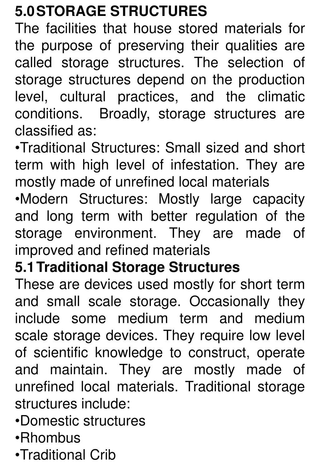 5 0 storage structures the facilities that house