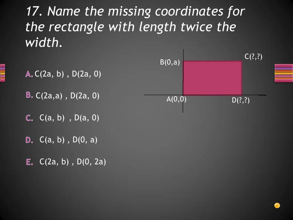 17 name the missing coordinates for the rectangle