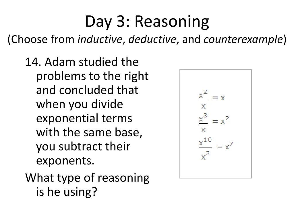 day 3 reasoning 1