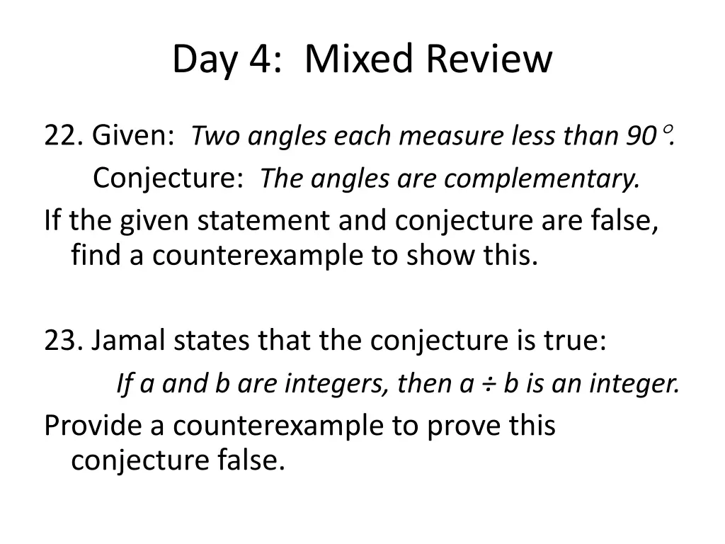 day 4 mixed review 3