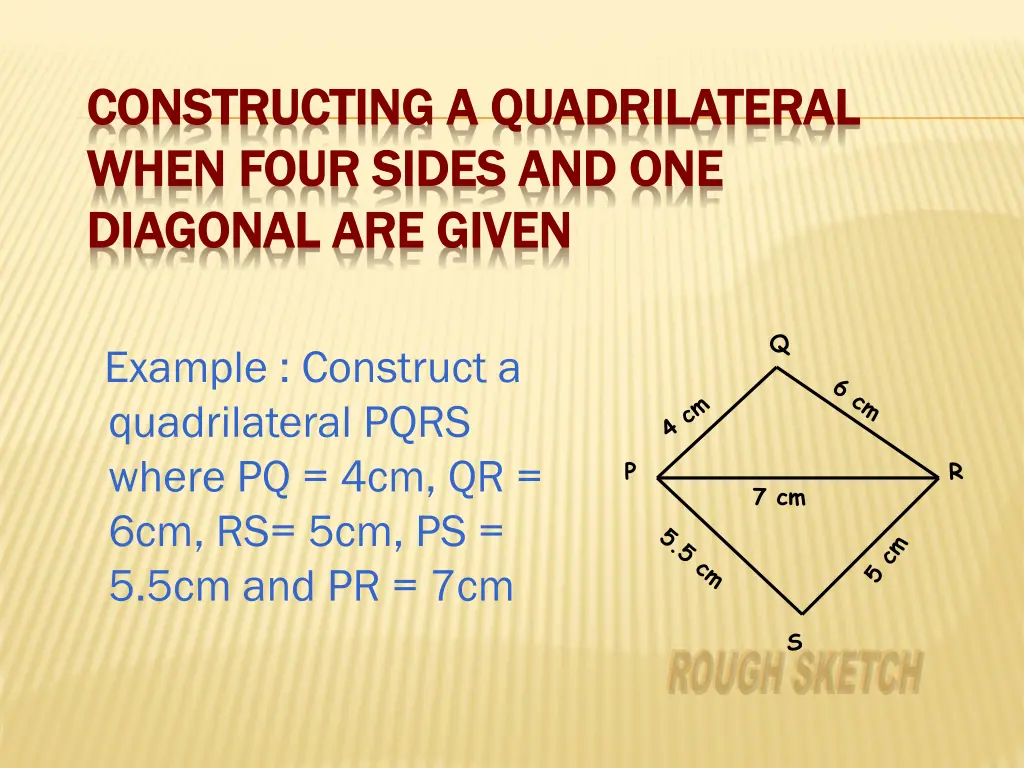 constructing a quadrilateral constructing