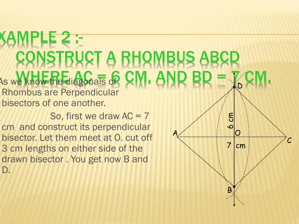 example 2 construct a rhombus abcd where