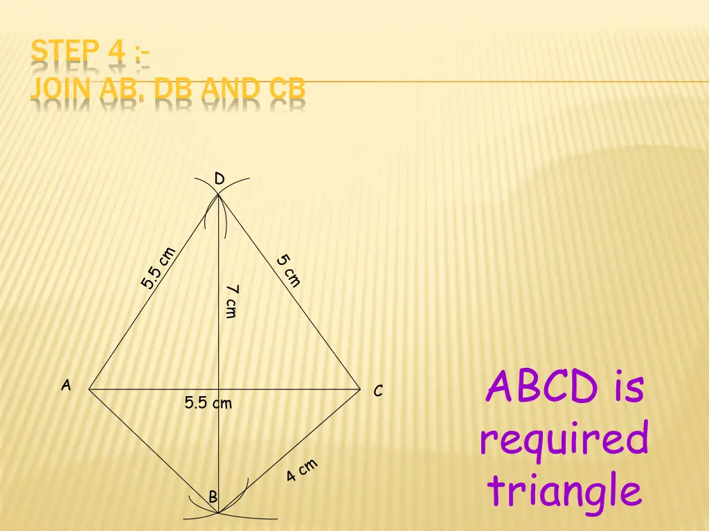 step 4 join ab db and cb