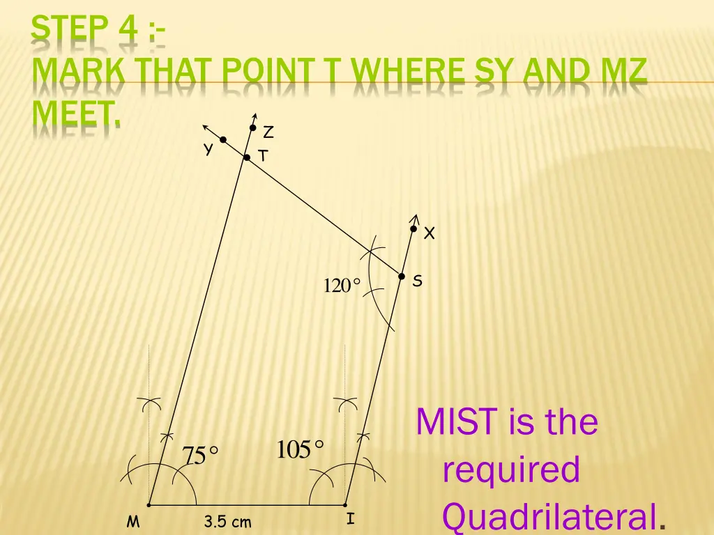 step 4 mark that point t where sy and mz meet y