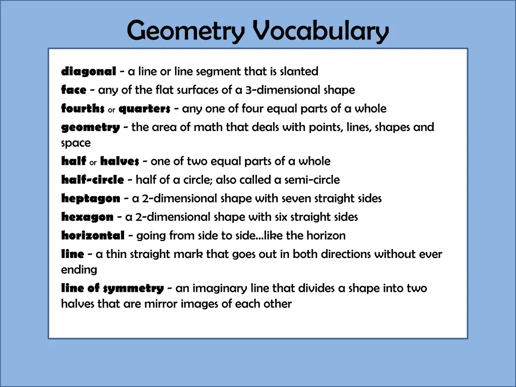 geometry vocabulary 1