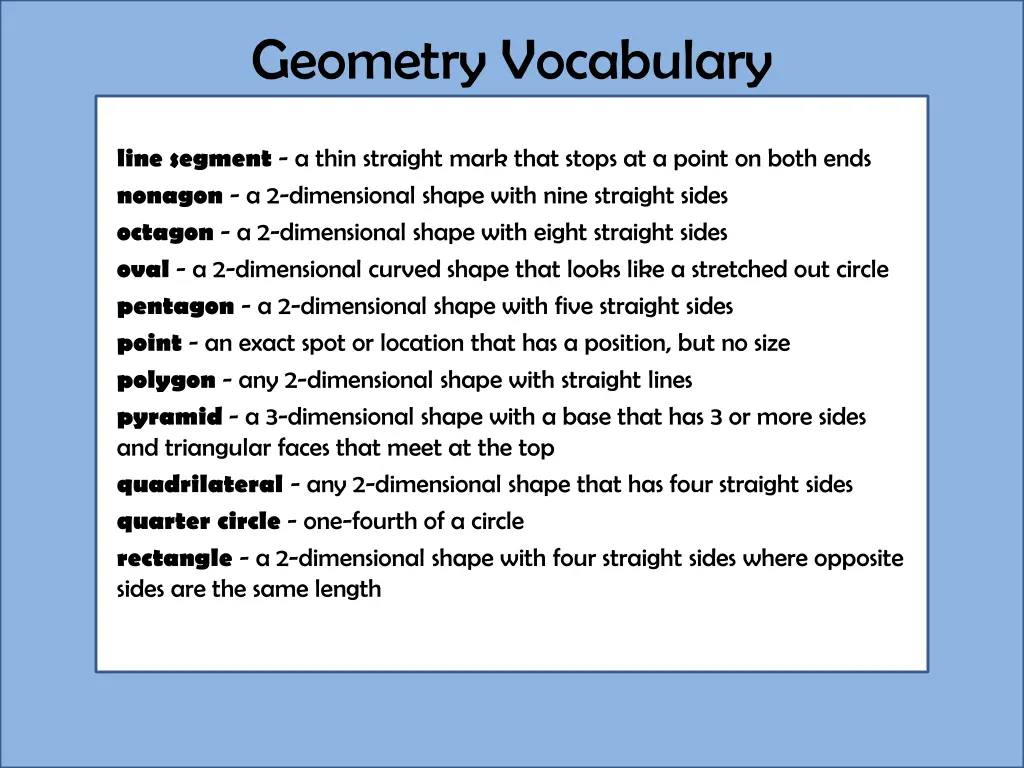 geometry vocabulary 2