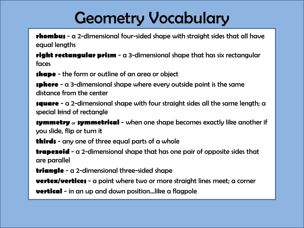 geometry vocabulary 3