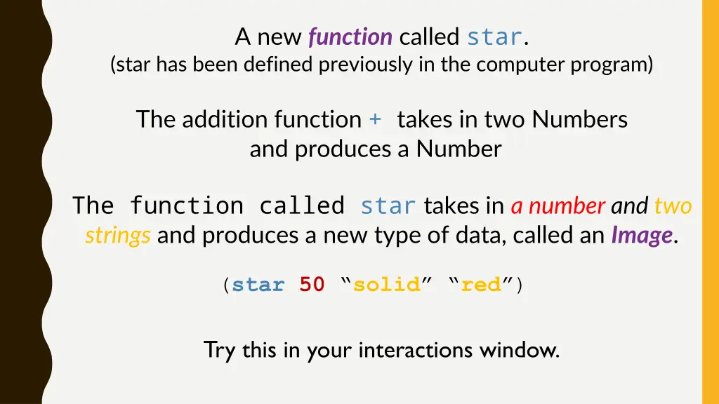 a new function called star star has been defined