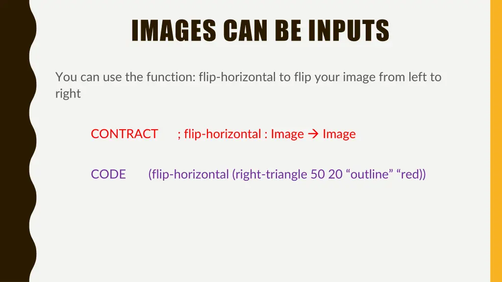 images can be inputs