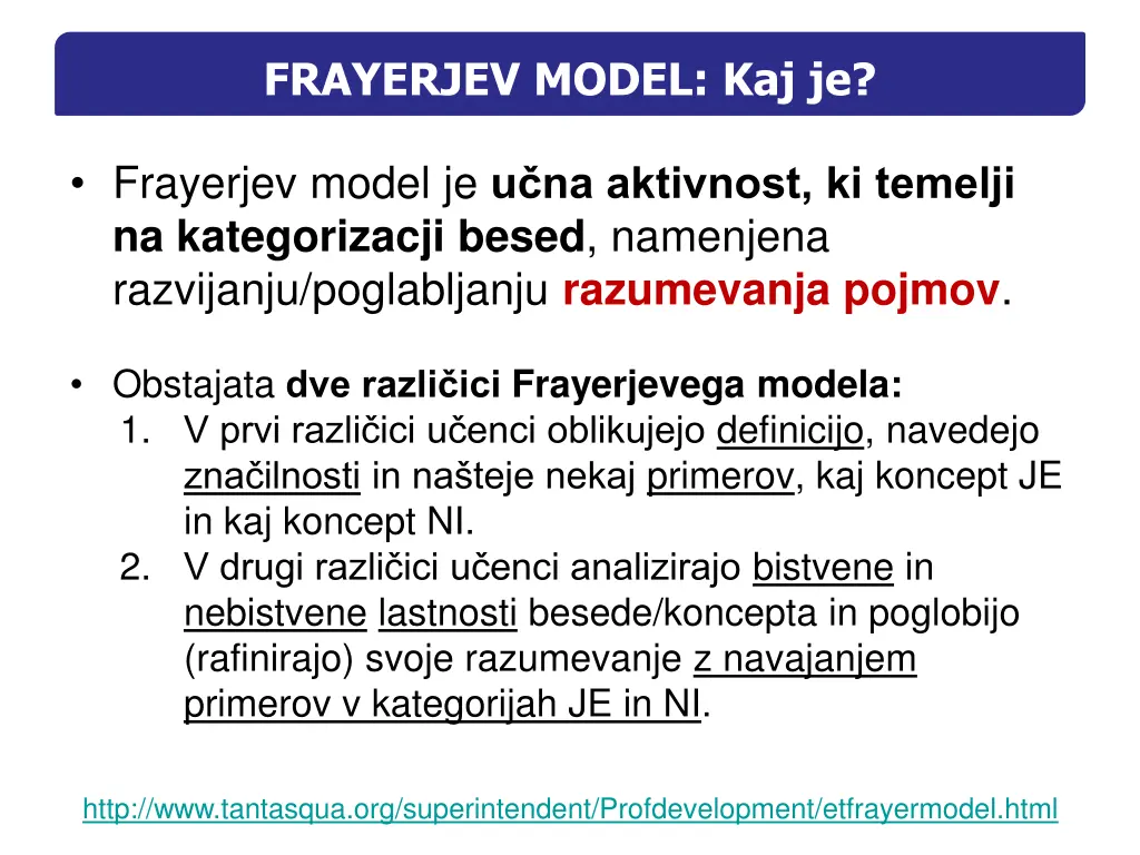 frayerjev model kaj je