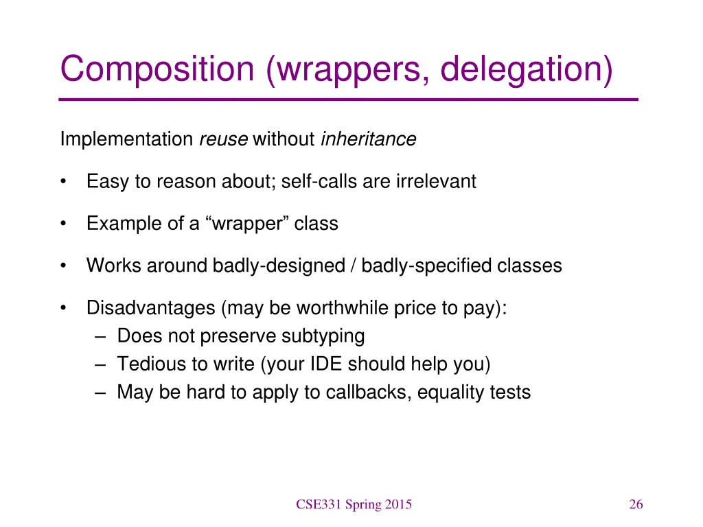 composition wrappers delegation