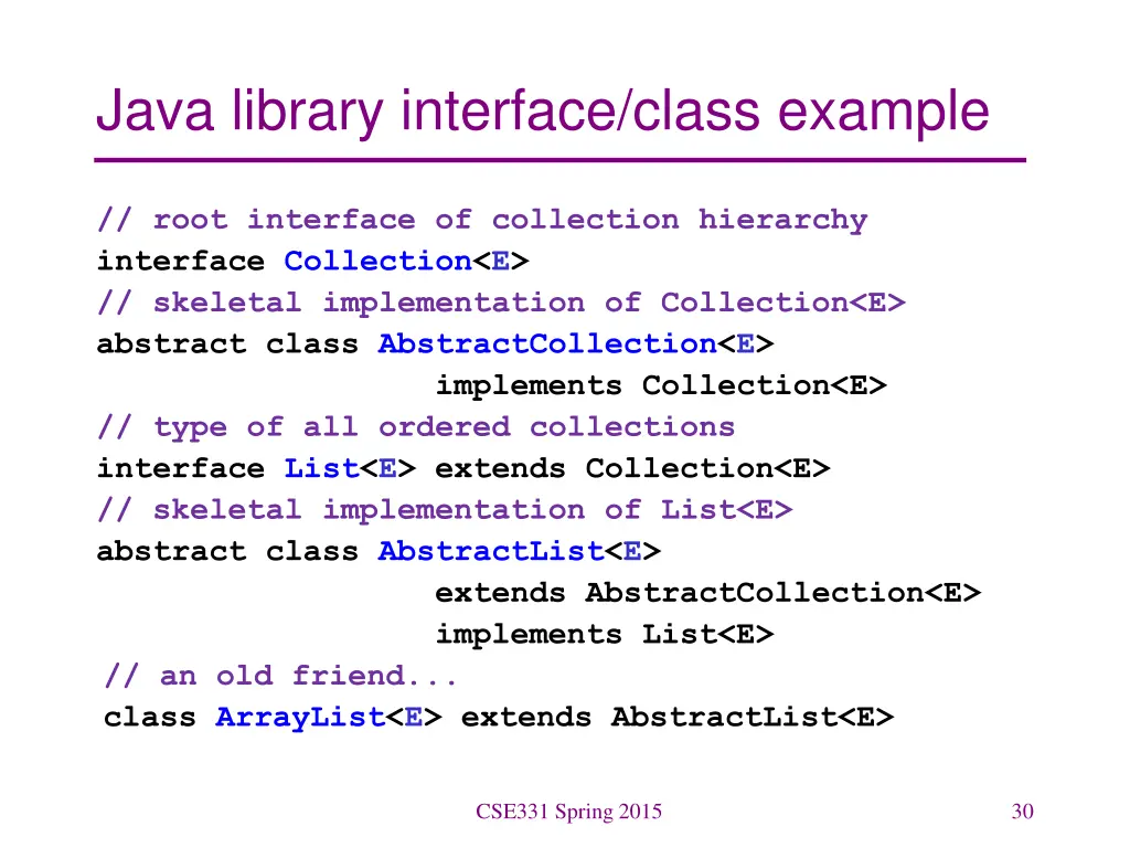 java library interface class example