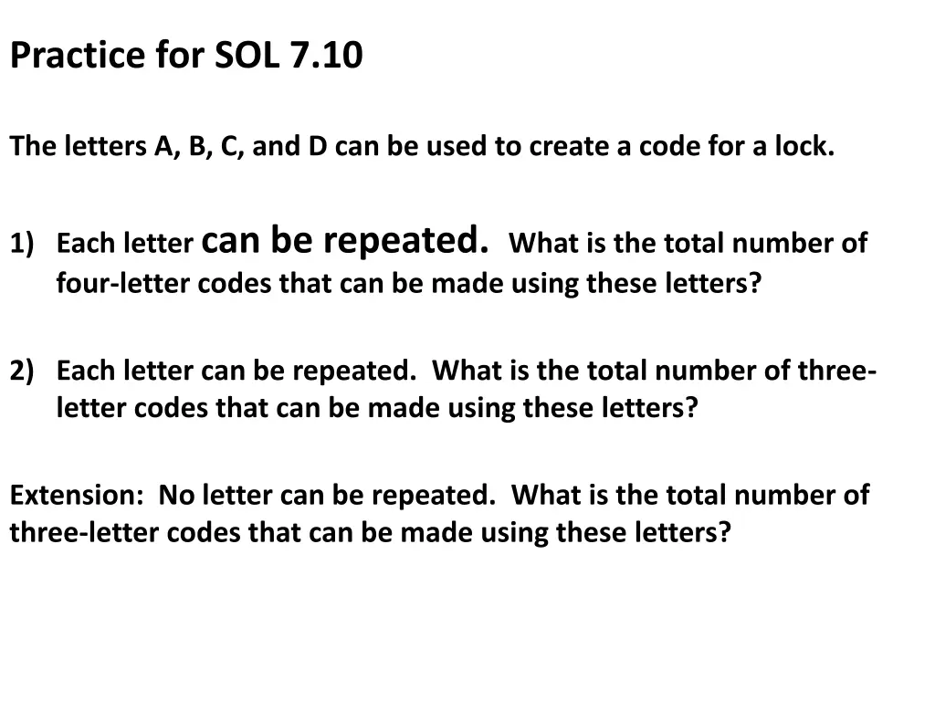 practice for sol 7 10 3