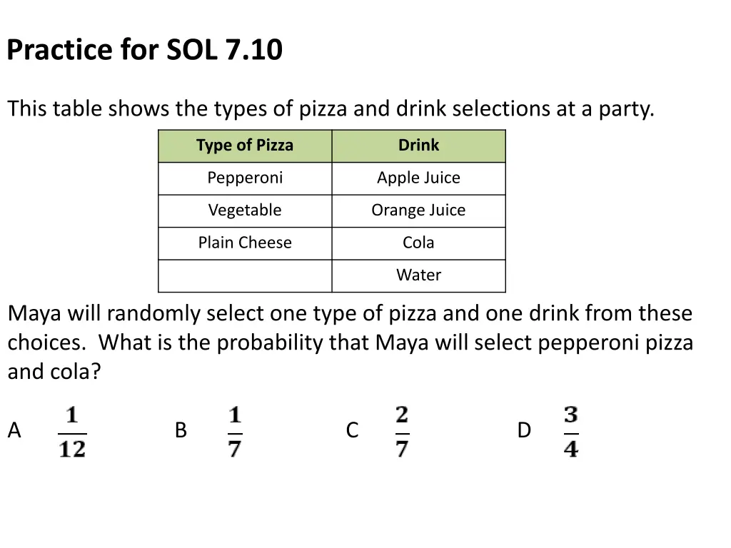 practice for sol 7 10