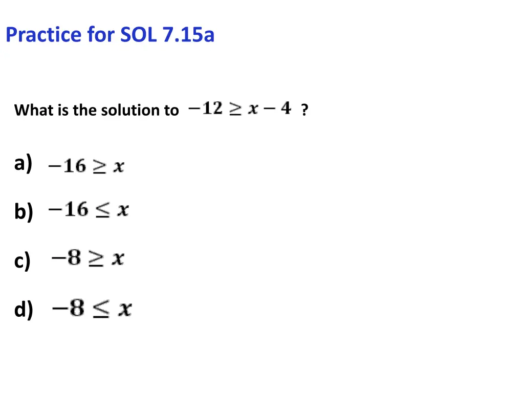 practice for sol 7 15a 2