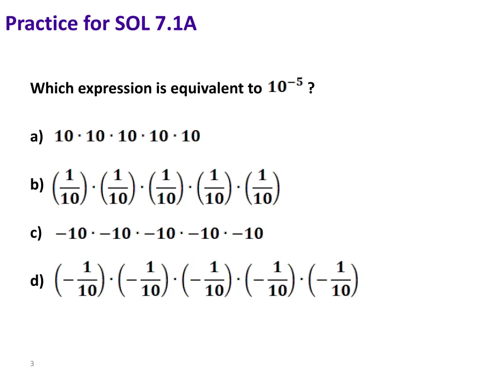 practice for sol 7 1a 1