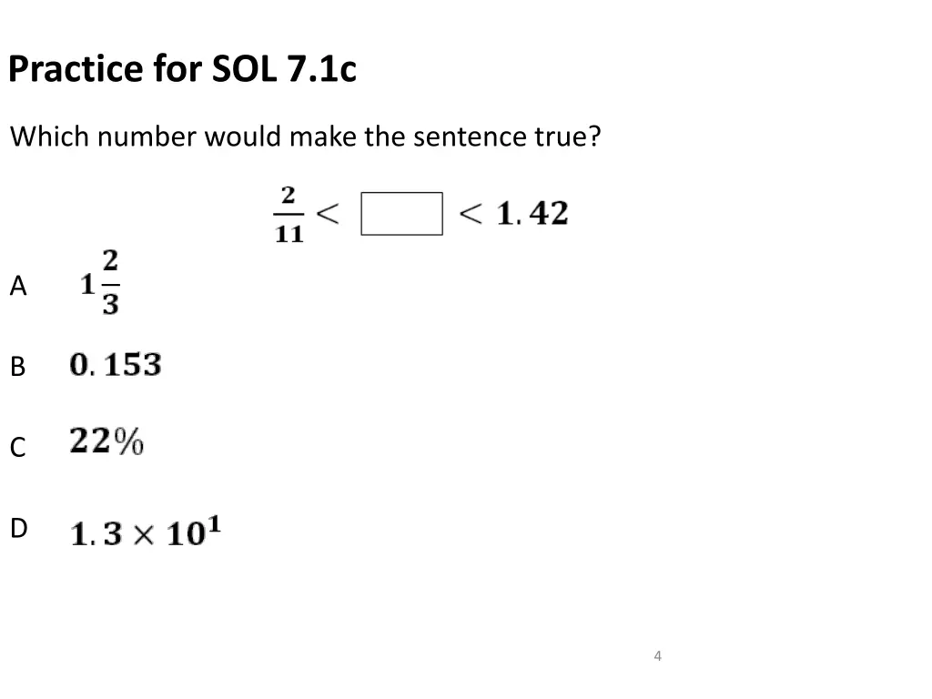 practice for sol 7 1c