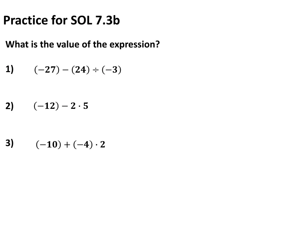 practice for sol 7 3b