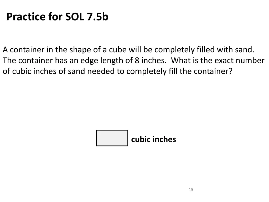 practice for sol 7 5b