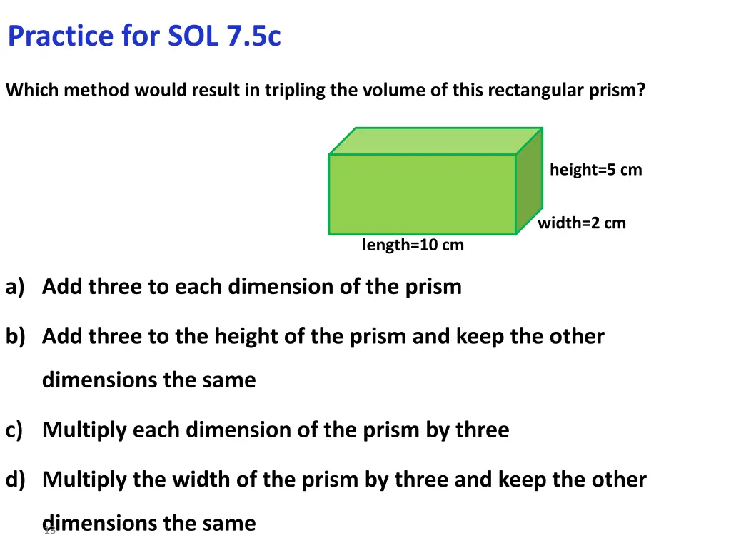 practice for sol 7 5c