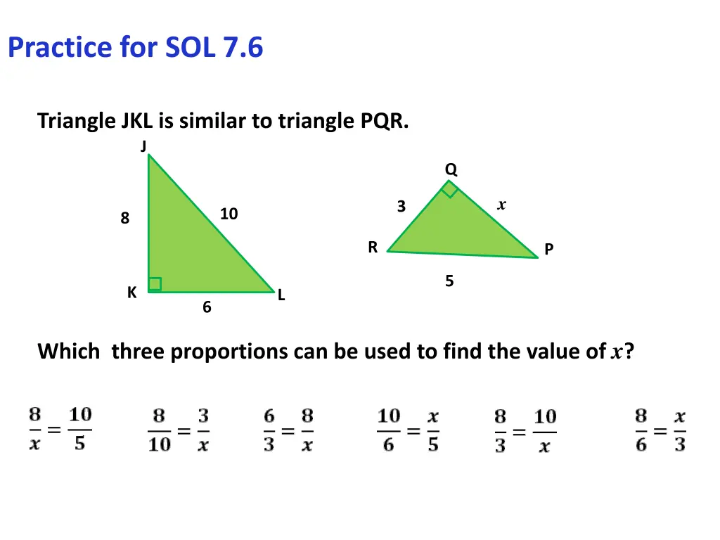 practice for sol 7 6