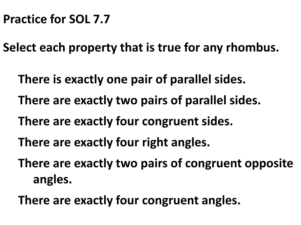 practice for sol 7 7 4