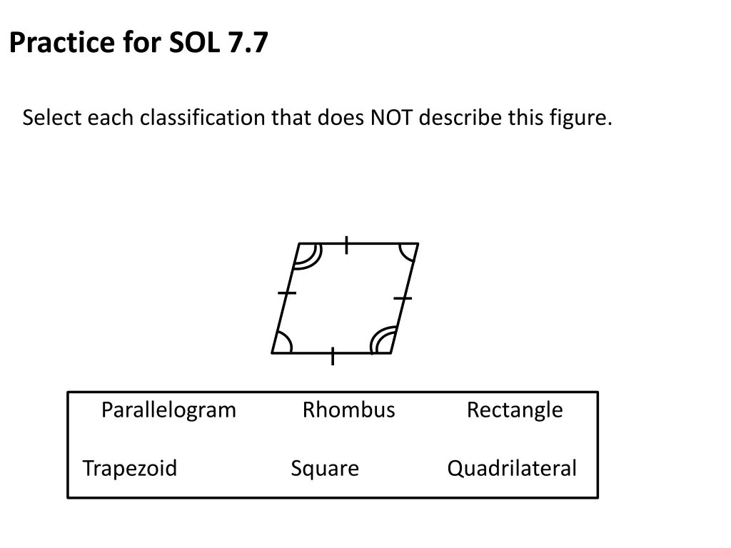 practice for sol 7 7 5