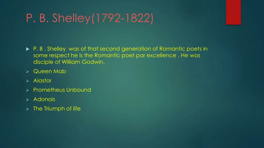 p b shelley 1792 1822