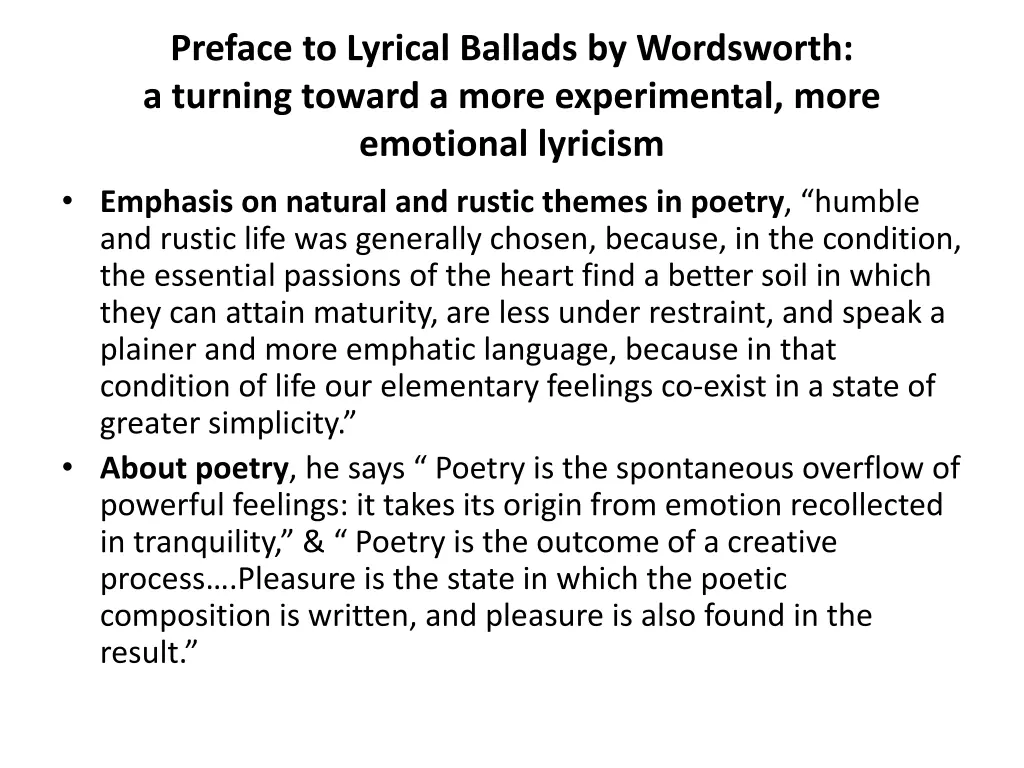 preface to lyrical ballads by wordsworth