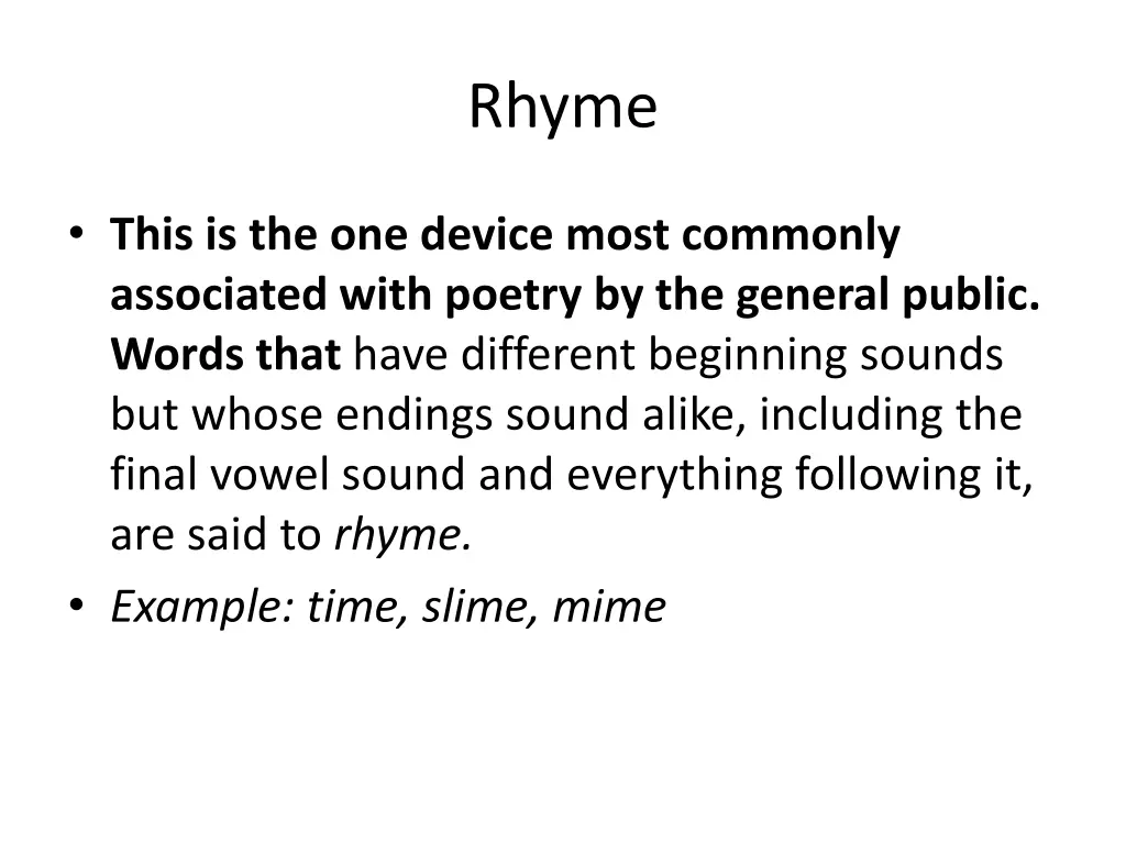 rhyme