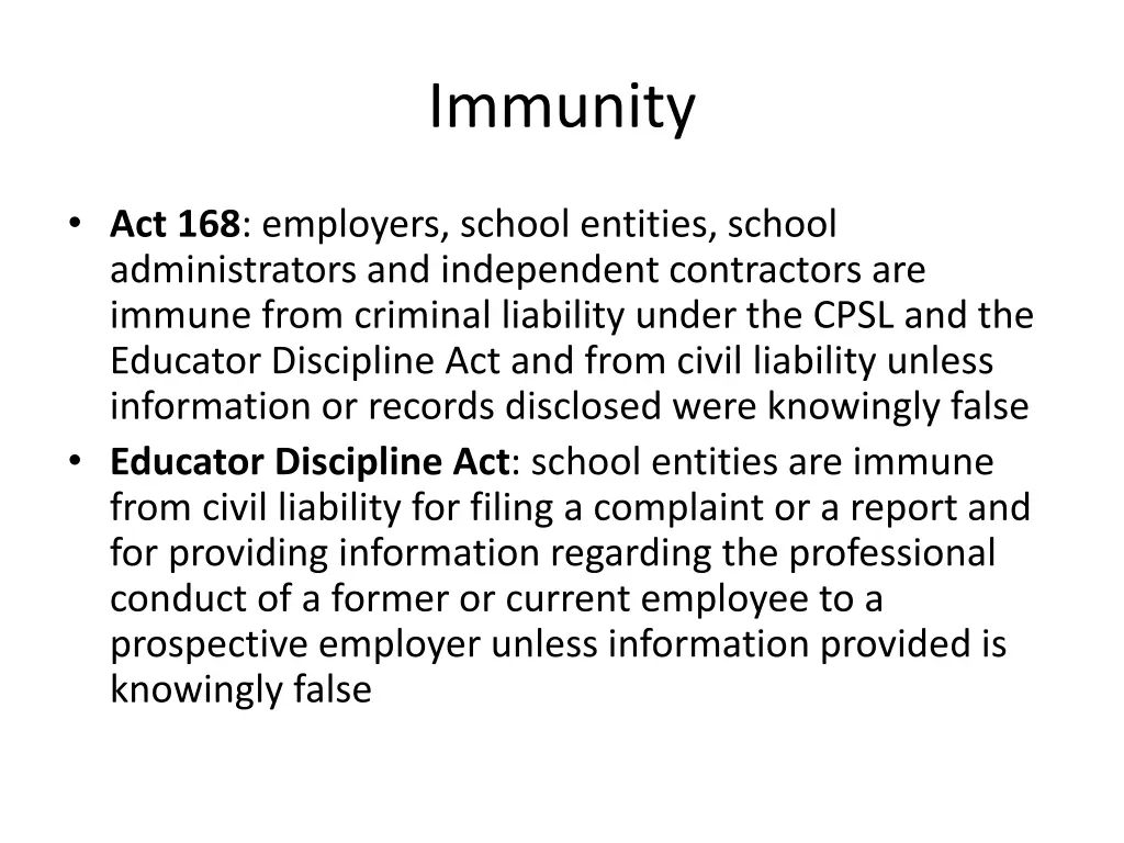 immunity