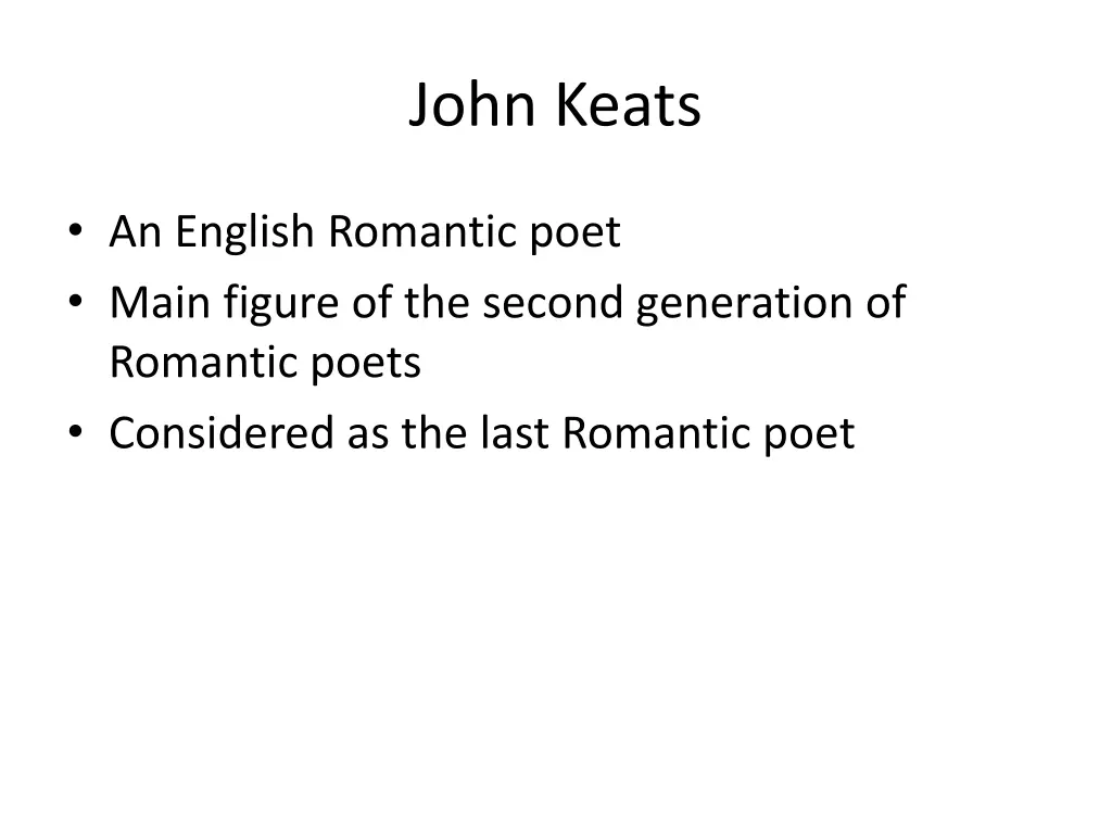 john keats