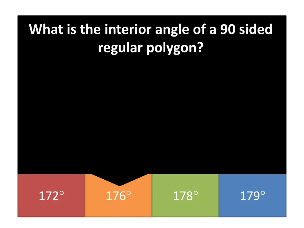 what is the interior angle of a 90 sided regular