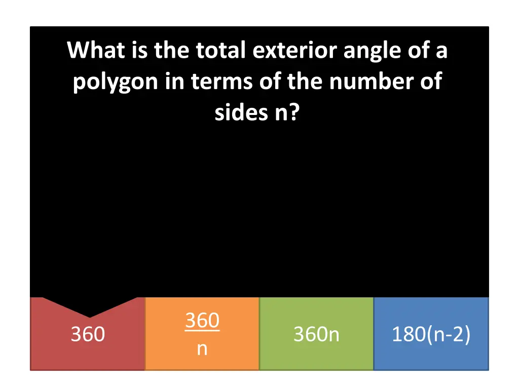 what is the total exterior angle of a polygon