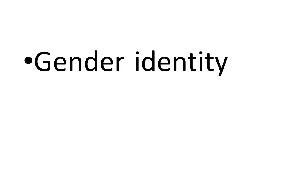 gender identity