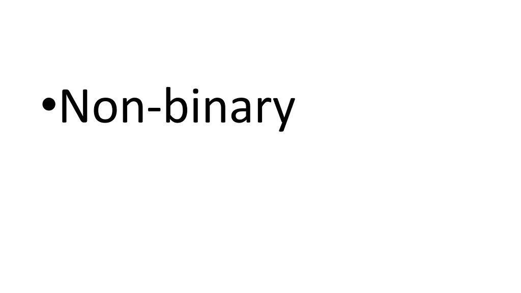 non binary