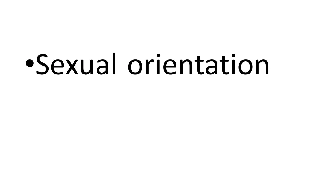 sexual orientation