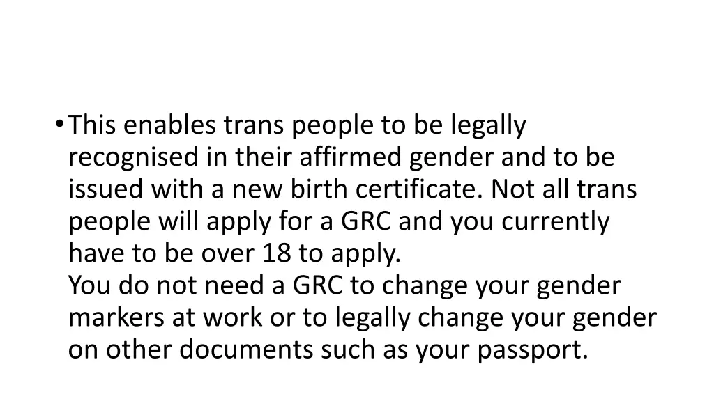 this enables trans people to be legally