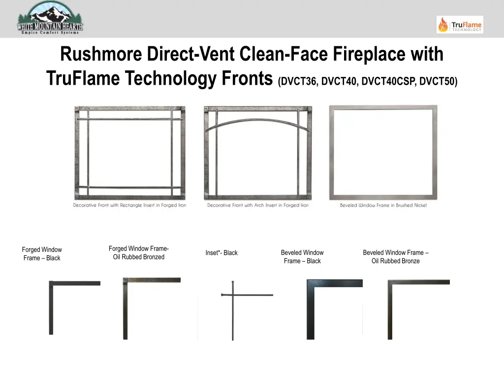 rushmore direct vent clean face fireplace with 10