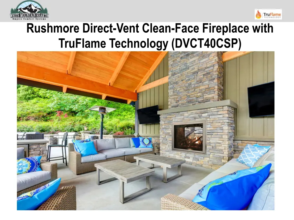 rushmore direct vent clean face fireplace with 4