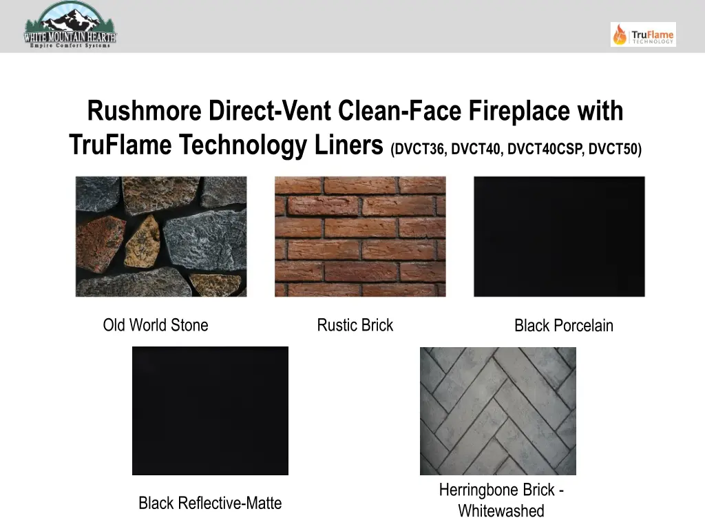 rushmore direct vent clean face fireplace with 9