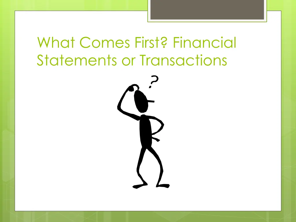 what comes first financial statements