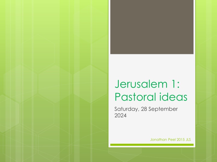 jerusalem 1 pastoral ideas saturday 28 september