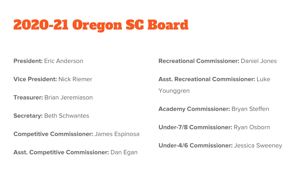 2020 21 oregon sc board