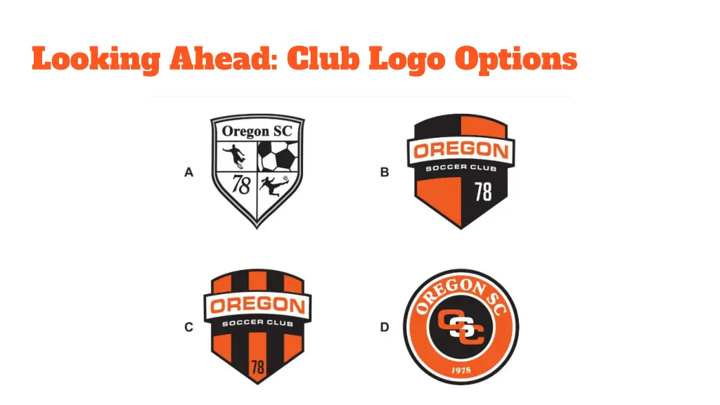 looking ahead club logo options