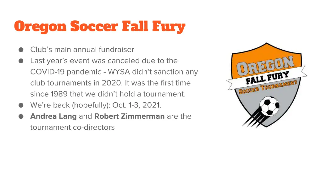 oregon soccer fall fury