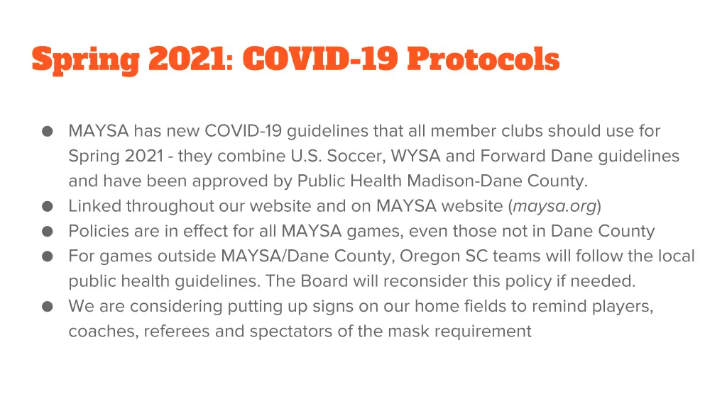 spring 2021 covid 19 protocols