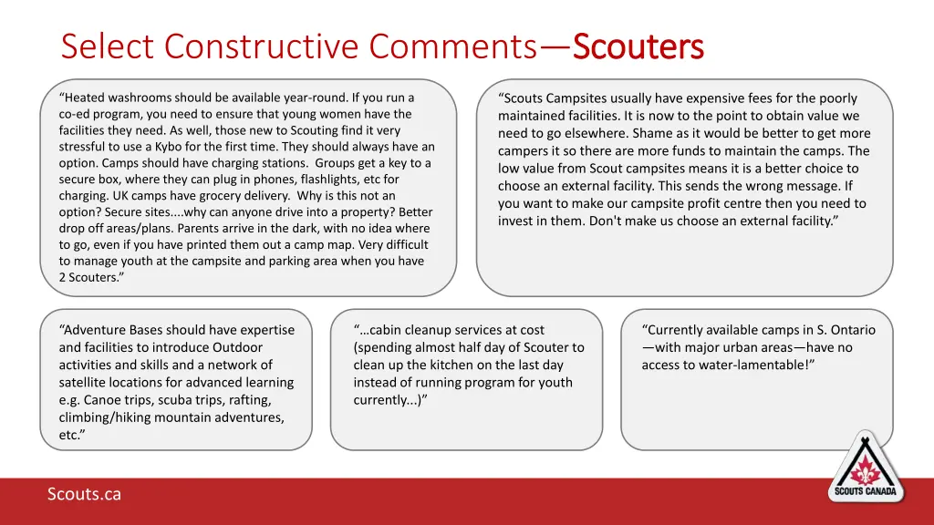 select constructive comments scouters 1